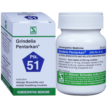 Dr. Willmar Schwabe India Grindelia Pentarkan Ptk 51 Tablets