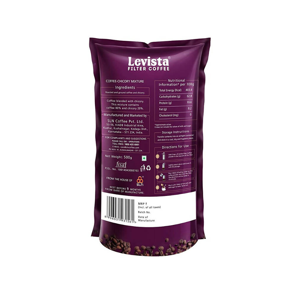 Levista Filter Coffee (80% Coffee 20% Chicory)