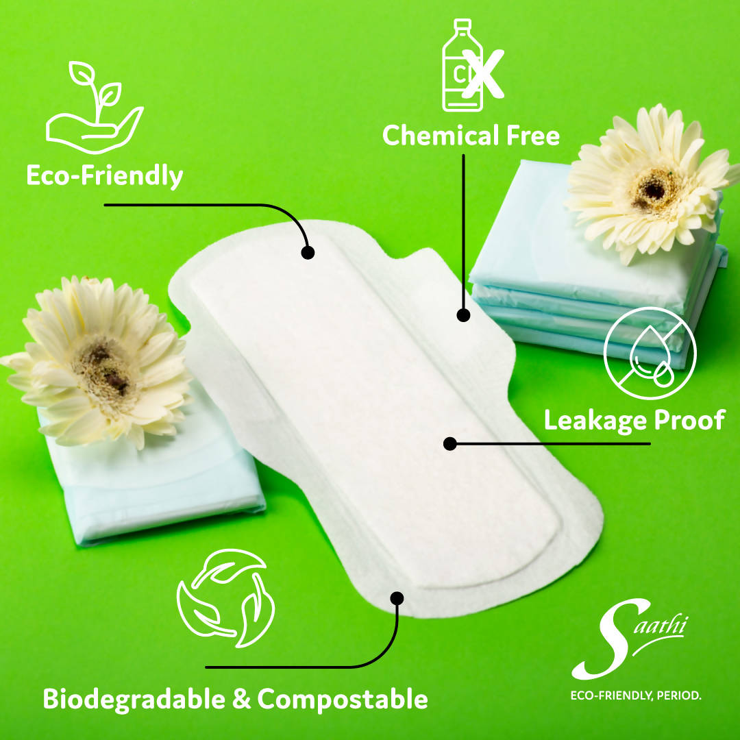 Saathi Bamboo Fiber Heavy Flow Sanitary Napkins Pack