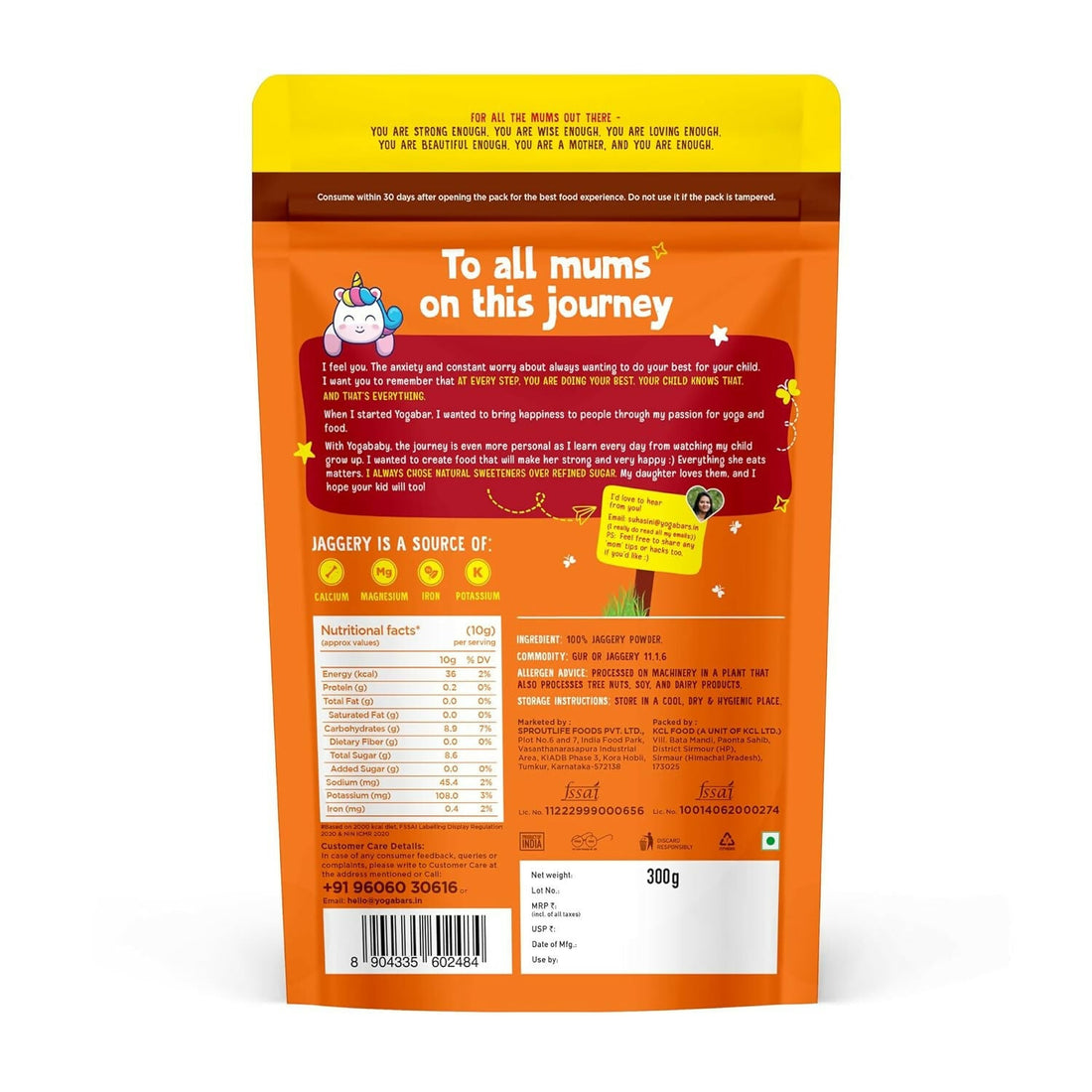 Yogabar Yogababy Jaggery Powder For Infants, Kids