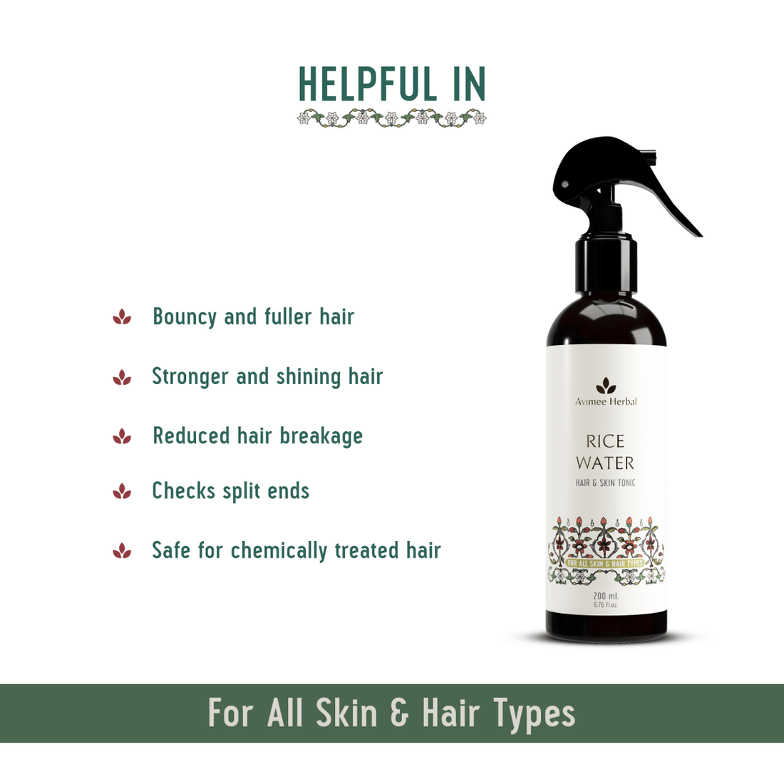 Avimee Herbal Rice Water for Hair and Skin
