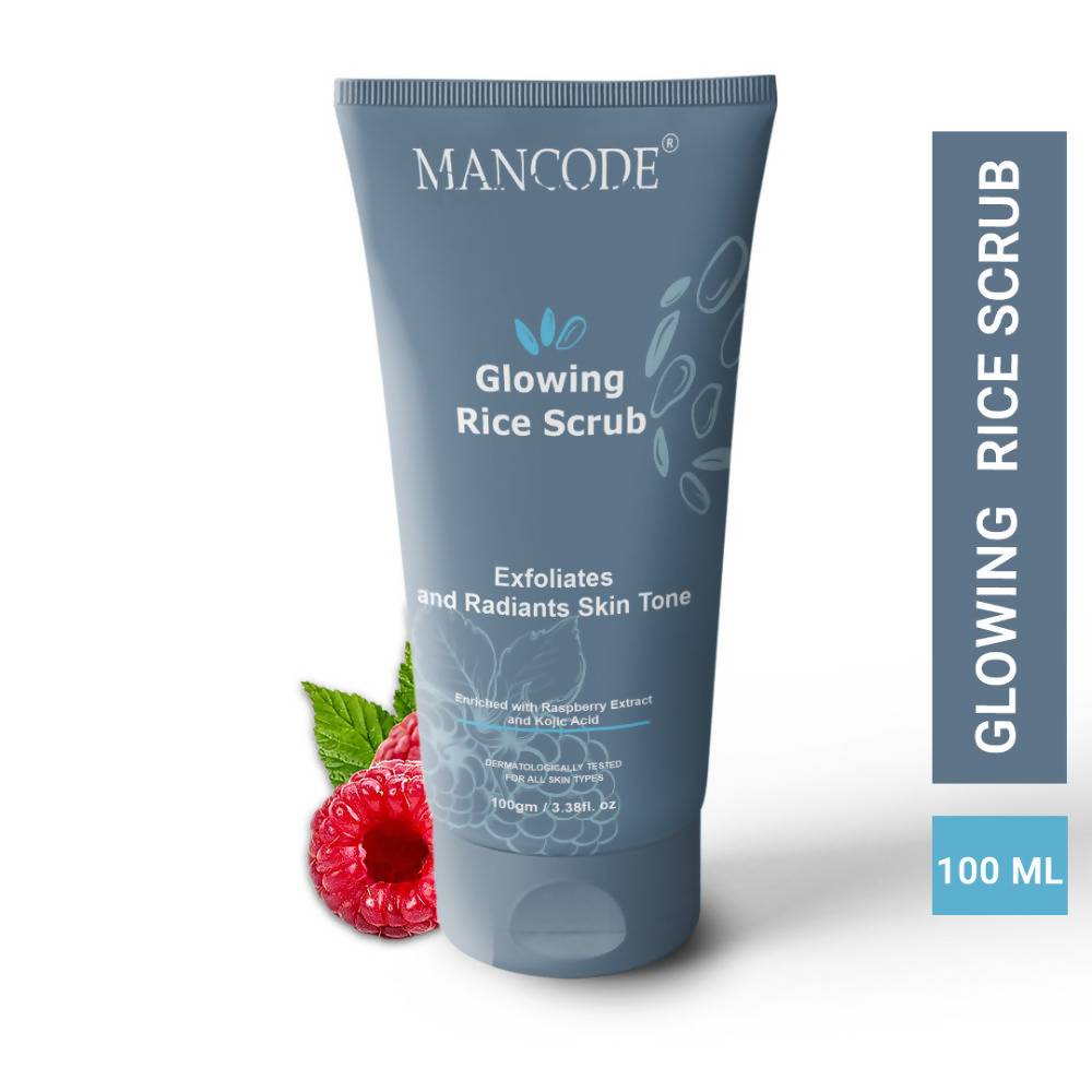 Mancode Glowing Rice Face Scrub For Exfoliates And Radiants Skin Tone