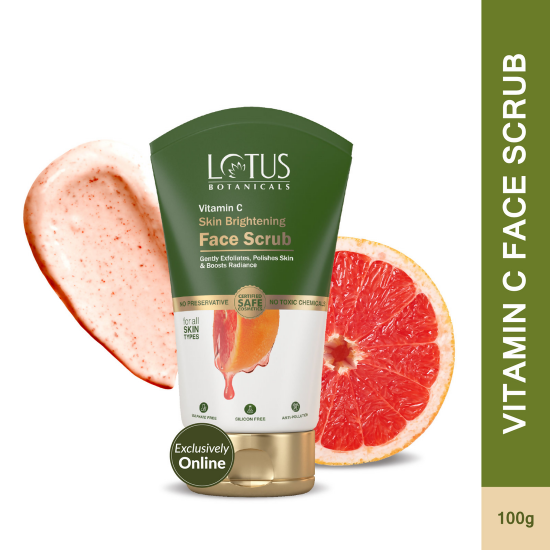 Lotus Botanicals Vitamin C Skin Brightening Face Scrub