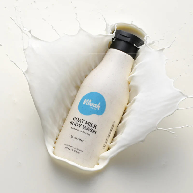 Vilvah Store Goat Milk Body Wash with Vanilla and coconut