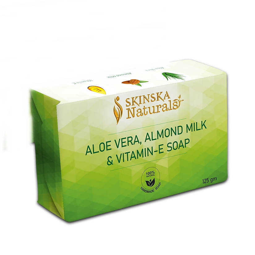 Skinska Natural Aloe Vera Vitamin E & Almond Milk Soap