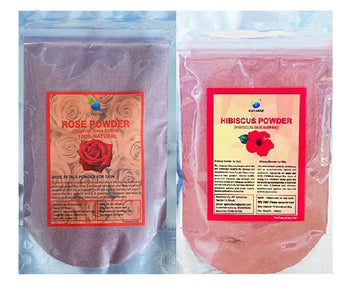 Qykkare Rose Powder And Hibiscus Powder