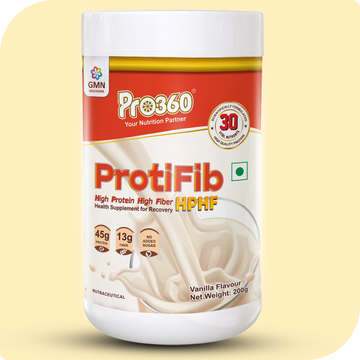 Pro360 Protifib HPHF High Protein High Fiber Healthy Nutritional Supplement Powder - Vanilla Flavor
