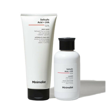 Minimalist Salicylic Acid Face Wash and Body Wash Combo