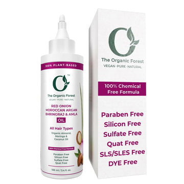 The Organic Forest Red Onion, Moroccan Argan, Bhringraj & Amla Hair Oil