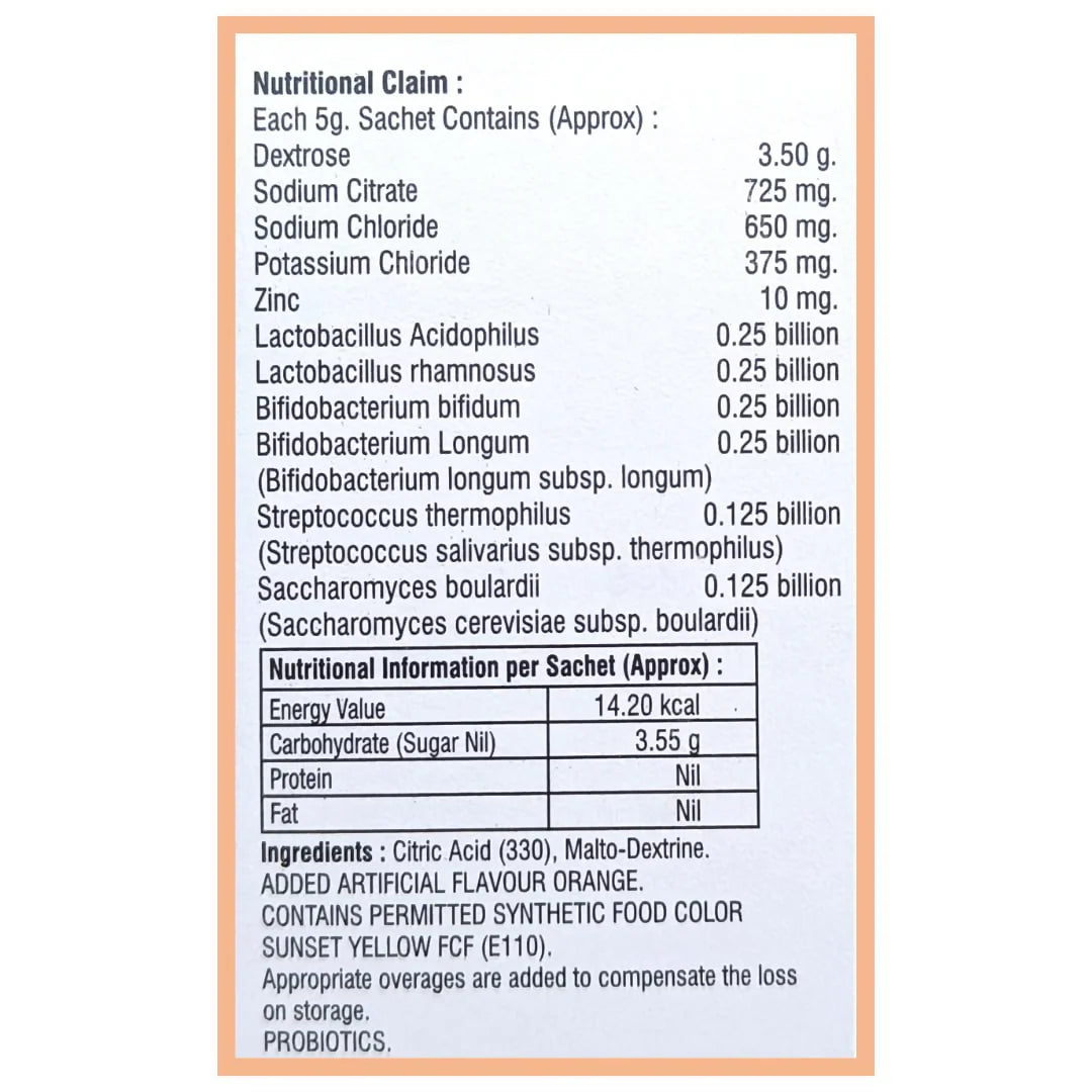 Nutrisrot Electro-Aqua Instant Hydration & Energy Drink Sachets Orange Flavor