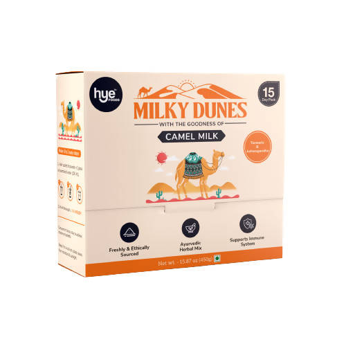 hye Foods Milky Dunes With The Goodness Of Camel Milk-Turmeric & Ashwagandha Flavors