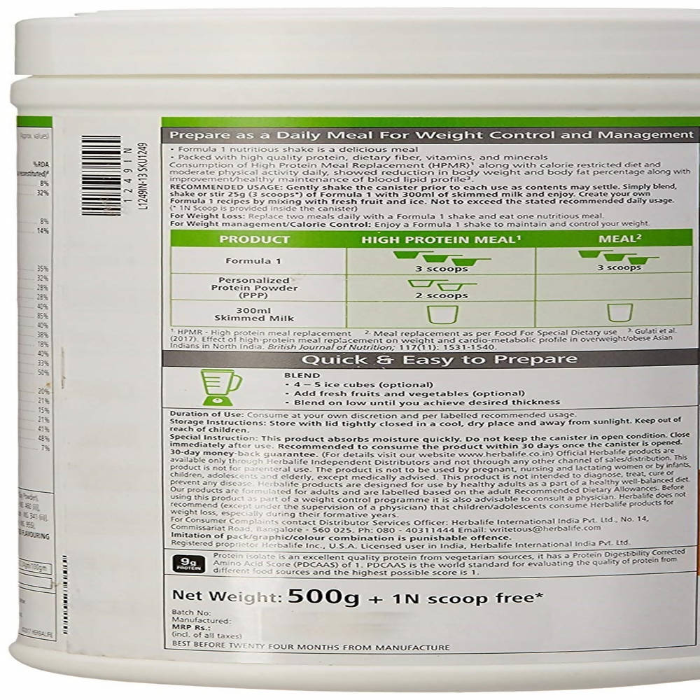 Herbalife Nutrition Formula 1 Nutritional Shake Mix Kulfi Flavors