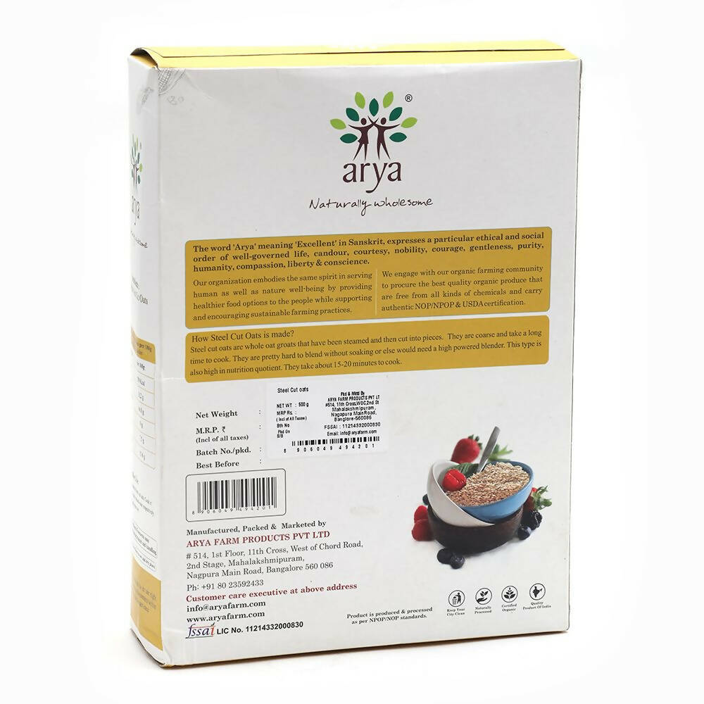 Arya Farm Organic Steel Cut Oats