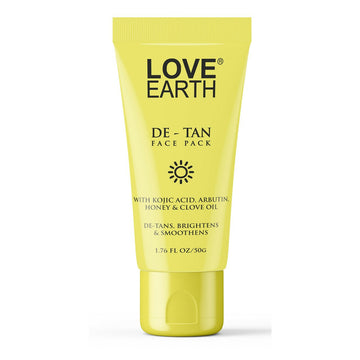 Love Earth De-Tan Face Pack For Instant Tan Removal, Brightens & Smoothens
