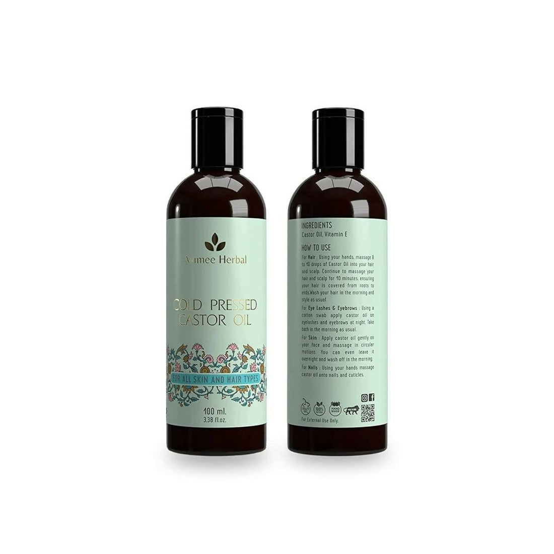 Avimee Herbal Cold Pressed Castor Oil For Hair Growth, For Stronger & Shinier Hair