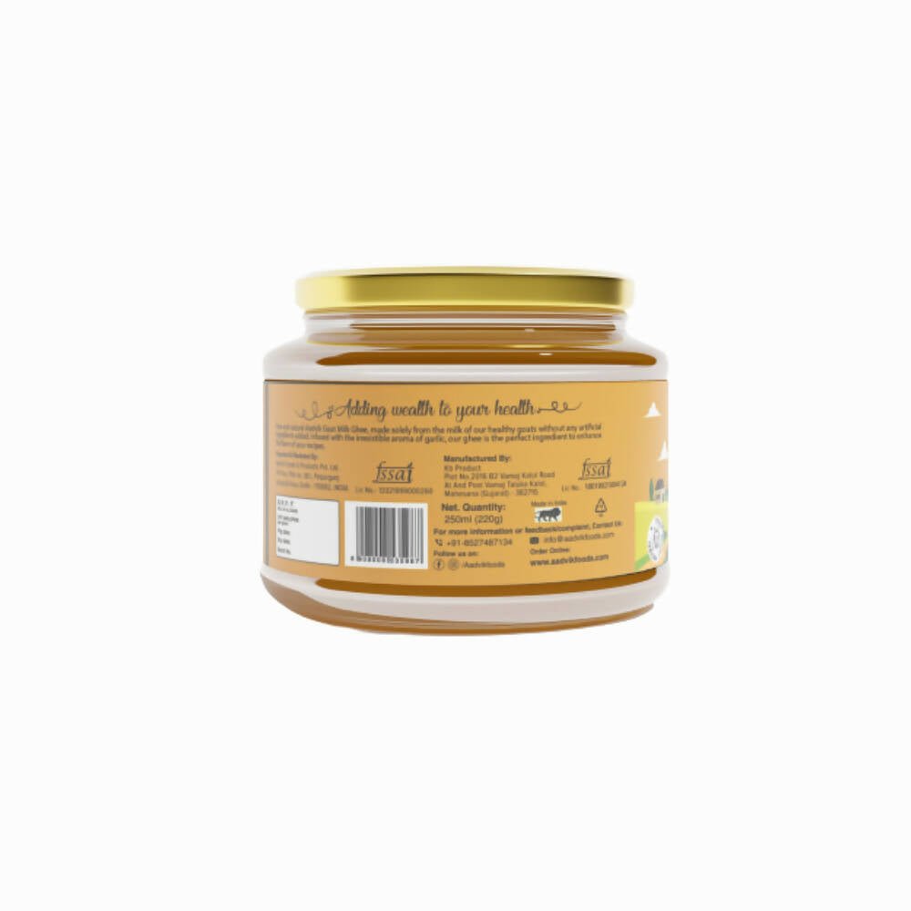Aadvik A2 Goat Milk Ghee Infused with Garam Masala | Naturally Fed Goats Ghee | Authentic Indian Aromas