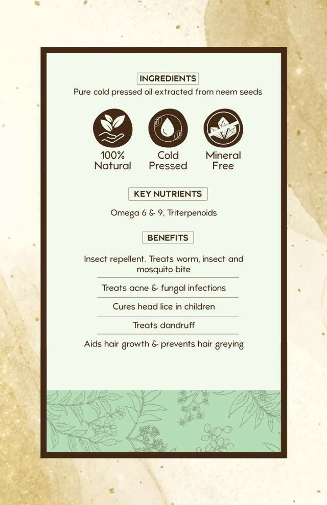 Nat Habit 100% Pure Cold Pressed Neem Oil