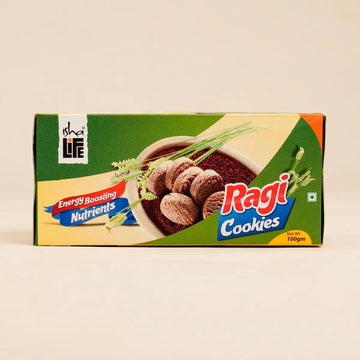 Isha Life Ragi Cookies (Finger Millet Cookies) - No Maida. Preservative Free