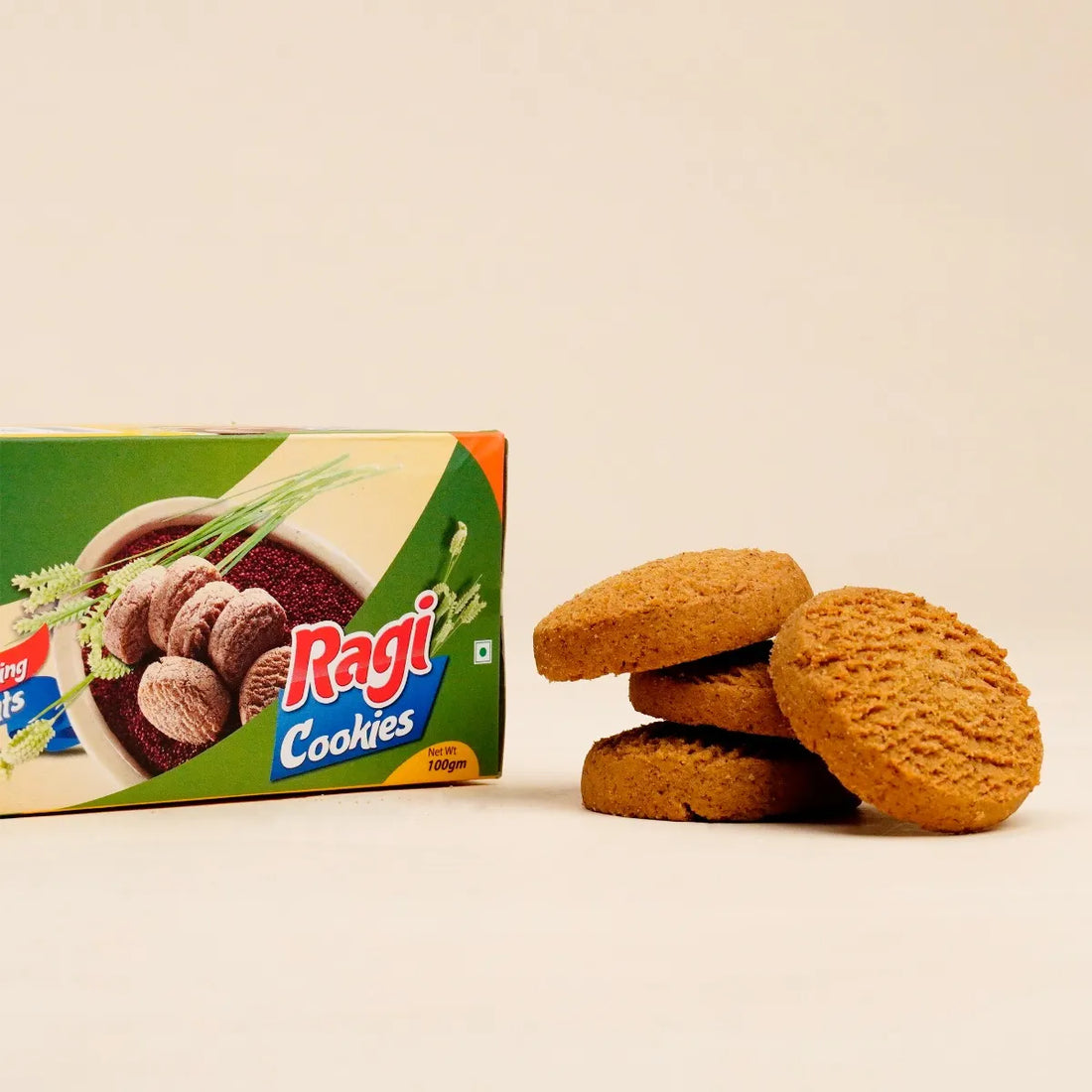 Isha Life Ragi Cookies (Finger Millet Cookies) - No Maida. Preservative Free