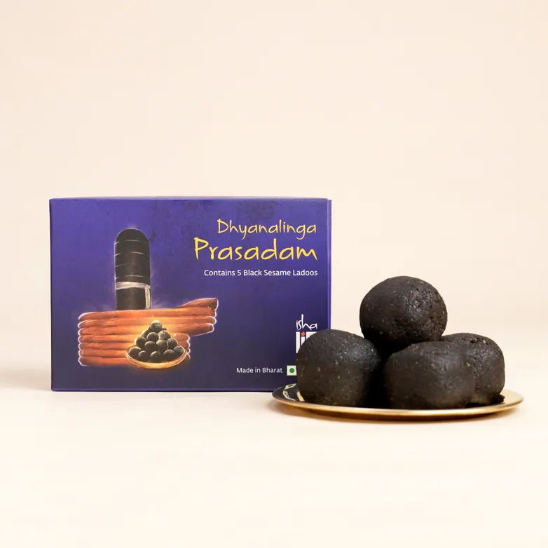 Isha Life Dhyanalinga Prasadam (Black Sesame Laddus)