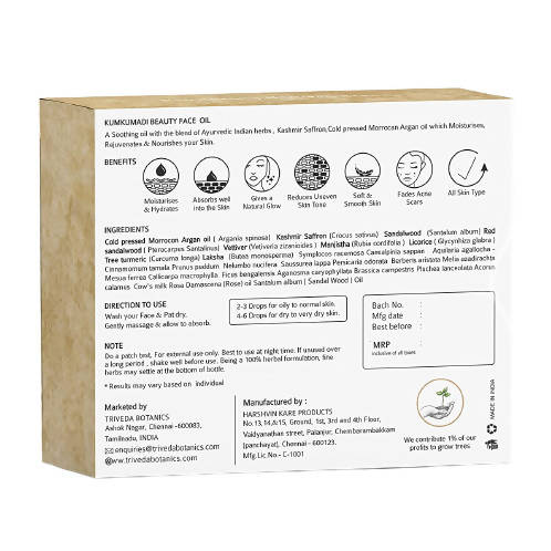 Triveda Kumkumadi Beauty Face Oil