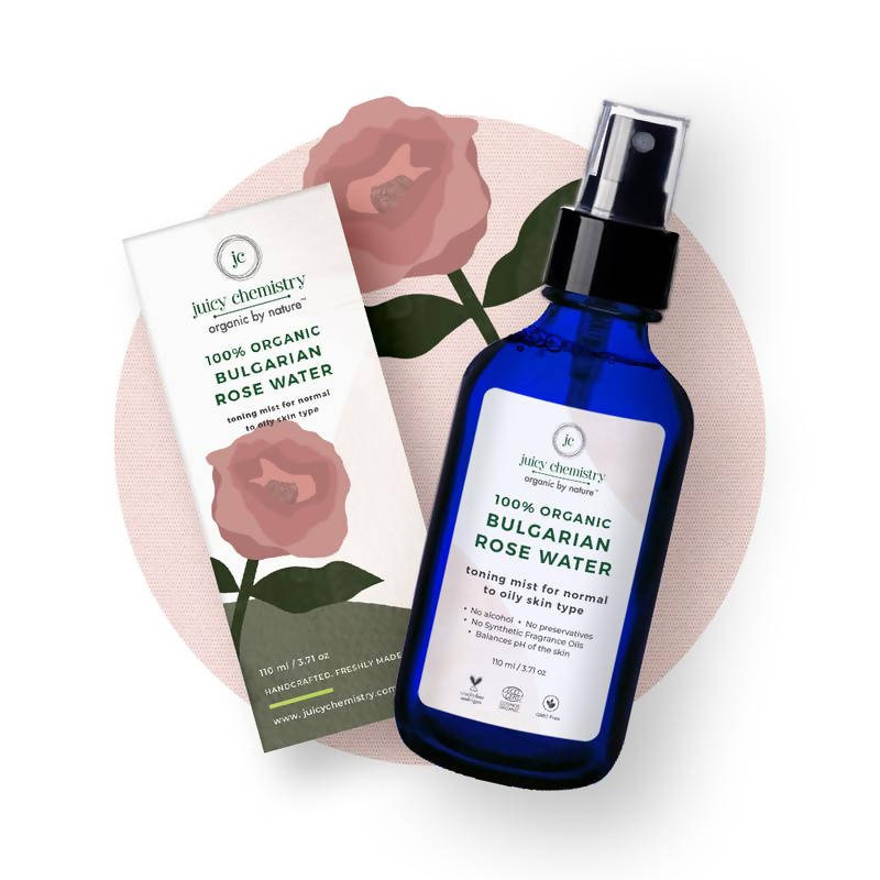 Juicy Chemistry Bulgarian Rose Water Toner for brighter skin