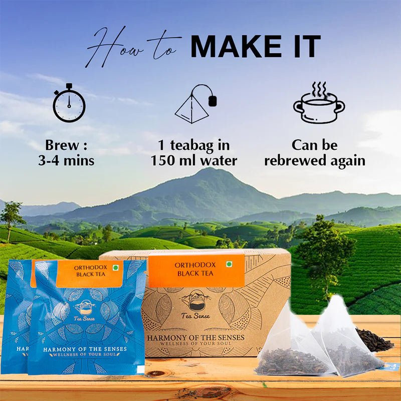 Tea Sense Darjeeling Orthodox Black Pyramid Tea Bags