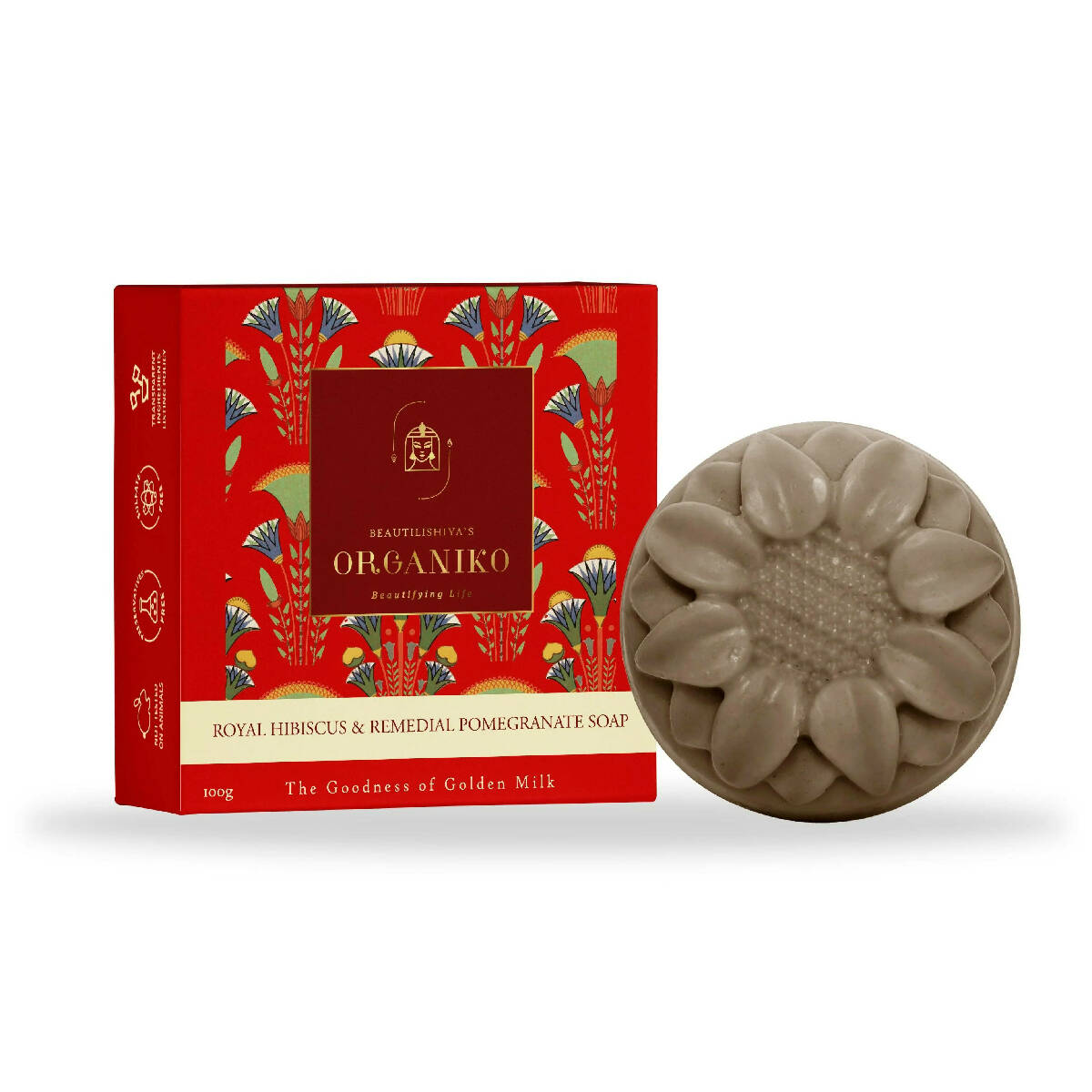 Organiko Royal Hibiscus & Remedial Pomegranate Soap