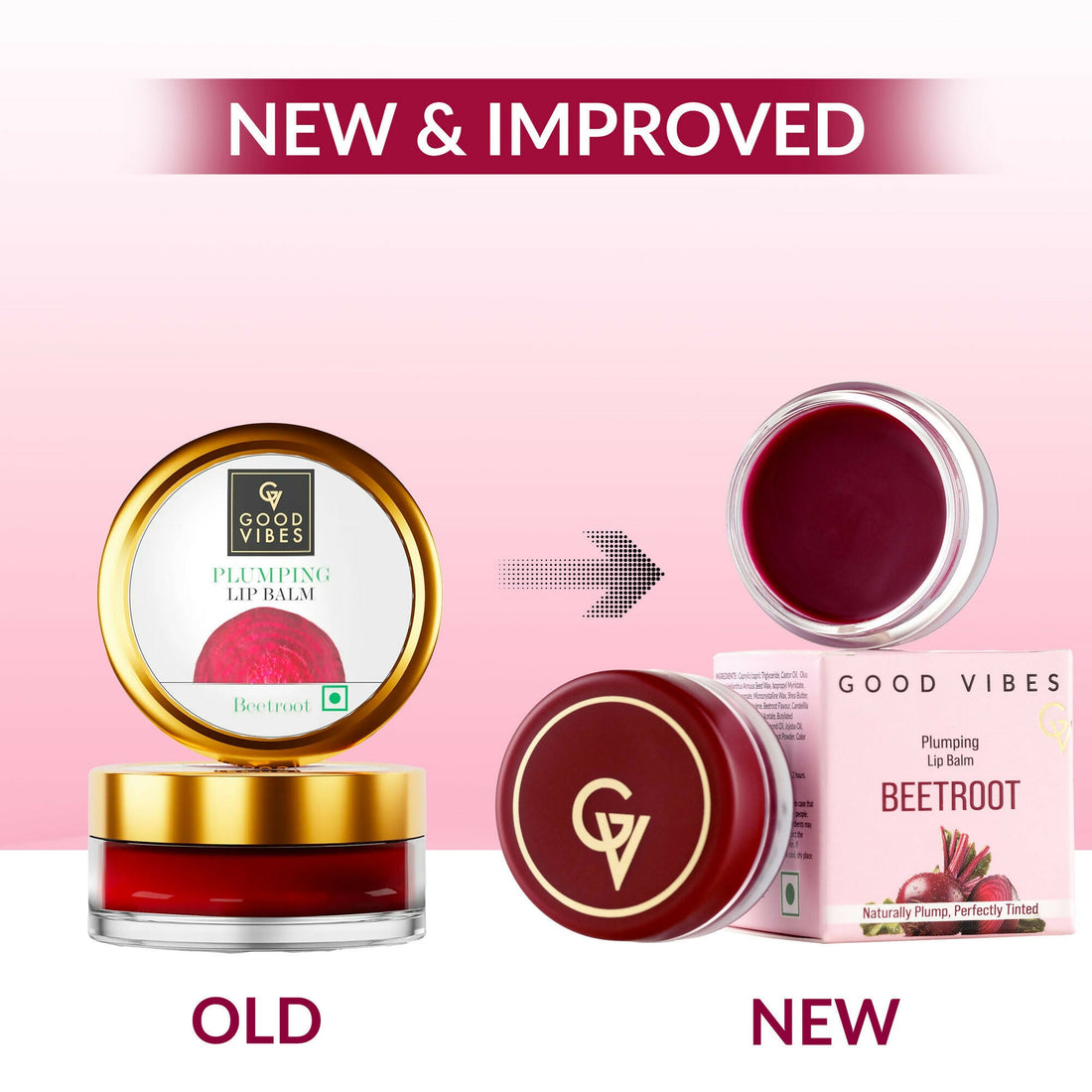 Good Vibes Beetroot Plumping Lip Balm - Reduces Pigmentation, Perfectly Tinted Lips