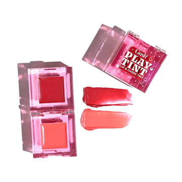 Gush Beauty Play Tint & Lip Stains - 2 in 1 Lip and Cheek Tint - Coarl Peach & Deep Maroon