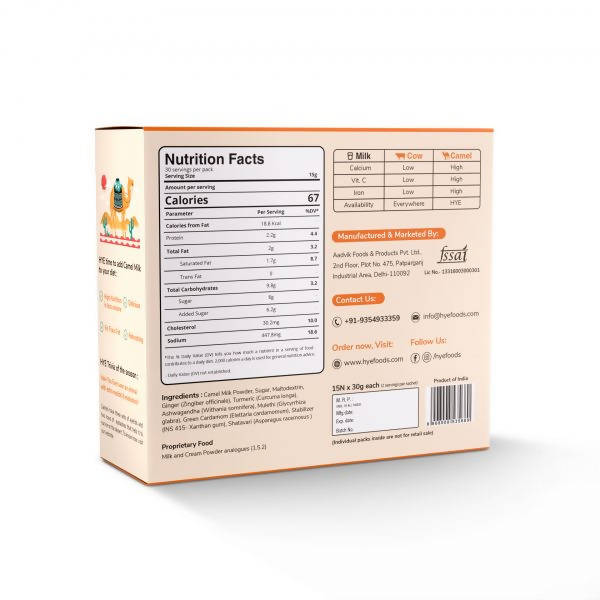 hye Foods Milky Dunes With The Goodness Of Camel Milk-Turmeric & Ashwagandha Flavors