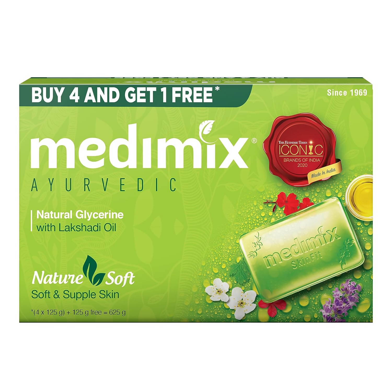 Medimix Ayurvedic Natural Glycerine Bathing Soap with Lakshadi Oil