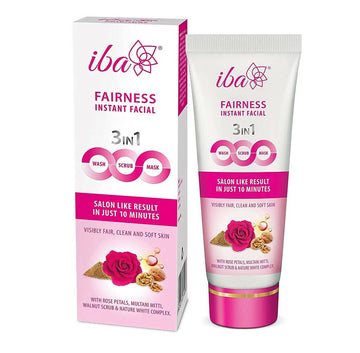 Iba Fairness Instant Facial (3 in1 Mask Scrub Wash)