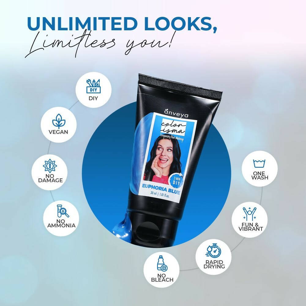 Anveya Colorisma Euphoria Blue - Temporary Hair Color