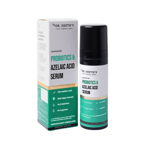 Dr. Sheth's Probiotics & Azelaic Acid Serum For Highly Sensitive Skin, Improves Skin Texture