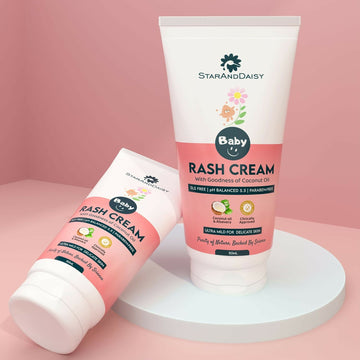 StarAndDaisy Baby Rash Cream with Coconut Oil & Aloe Vera, SLS Free & Paraben free with pH 5.5, Ultra Mild