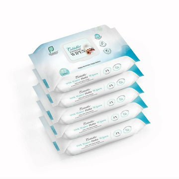 Cuddables 99% Water Baby Wipes - Natural Plant Made Cloth Wipes | 360 pcs Wet Baby Wipes (360 Wipes)