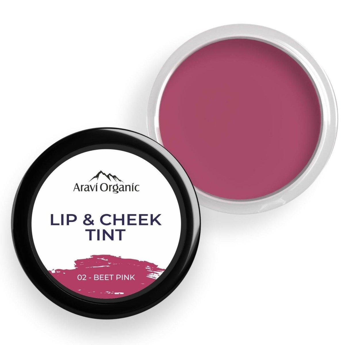 Aravi Organic Everyday Vegan Lip and Cheek Tint Balm Lip Tint - Beet Pink