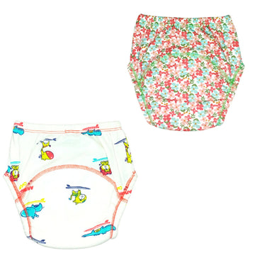 Kindermum Cotton Padded Pull Up Training Pants/ Padded Underwear˜For Kids-Autumn Animals Set of 2 pcs