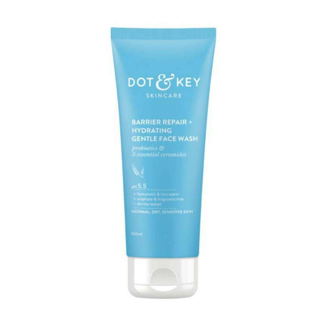 Dot & Key Barrier Repair Hydrating Gentle Face Wash For Dry, Normal & Sensitive Skin With Hyaluronic & Rice Water