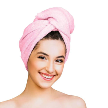 Nykaa Naturals Microfiber Hair Wrap for Frizz Free & Shiny Hair - Pink