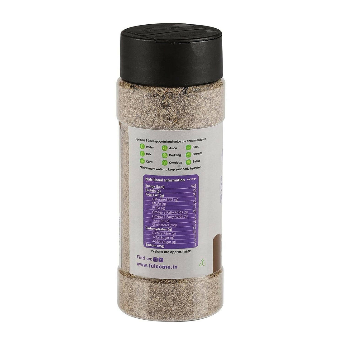 Fulsome Black Chia Seeds Powder (Roasted)