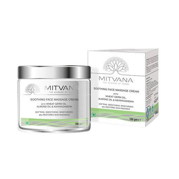 Mitvana Soothing Face Massage Cream (with Wheat, Almond & Ashwagandha)