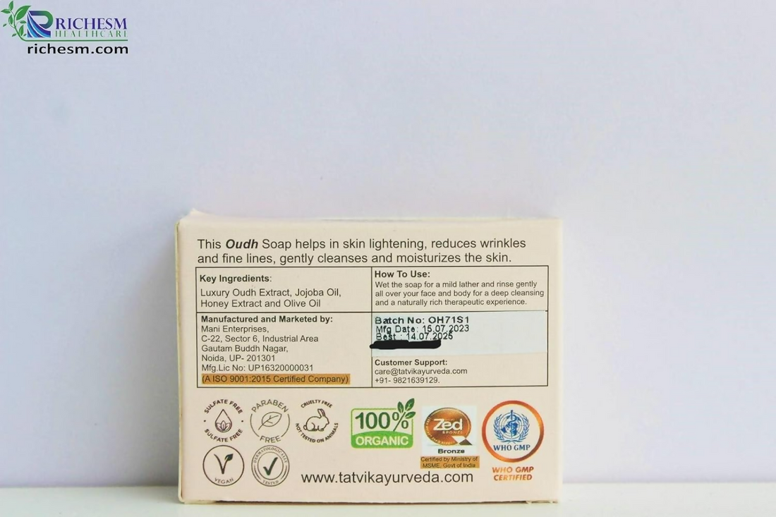 Tatvik Ayurveda Mridukaya Hand Made Soap (Oudh)