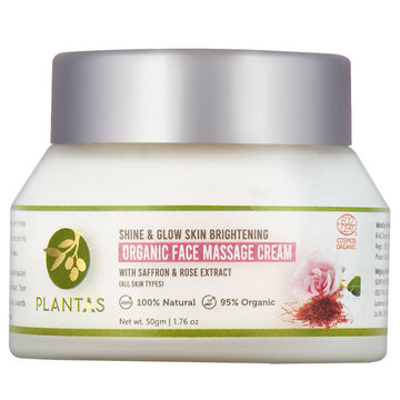 Plantas Shine & Glow Skin Brightening Organic Face Massage Cream
