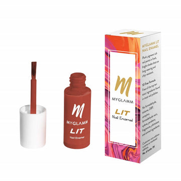 MYGLAMM LIT Flawless Texture Nail Enamel - Boi Bye - Red Shade (7 Ml)