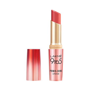 Lakme 9 To 5 Primer + Shine Lipstick - Burnt Red